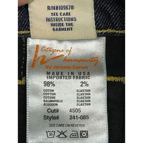 Citizens of Humanity Jeans Womens 29 Bardot Capri Stretch Preppy Dark Wash - Picture 13 of 13